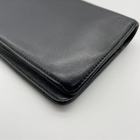 Authentic Chanel Caviar Black Brilliant Coco Long Wallet W/Box - Picture 7 of 16